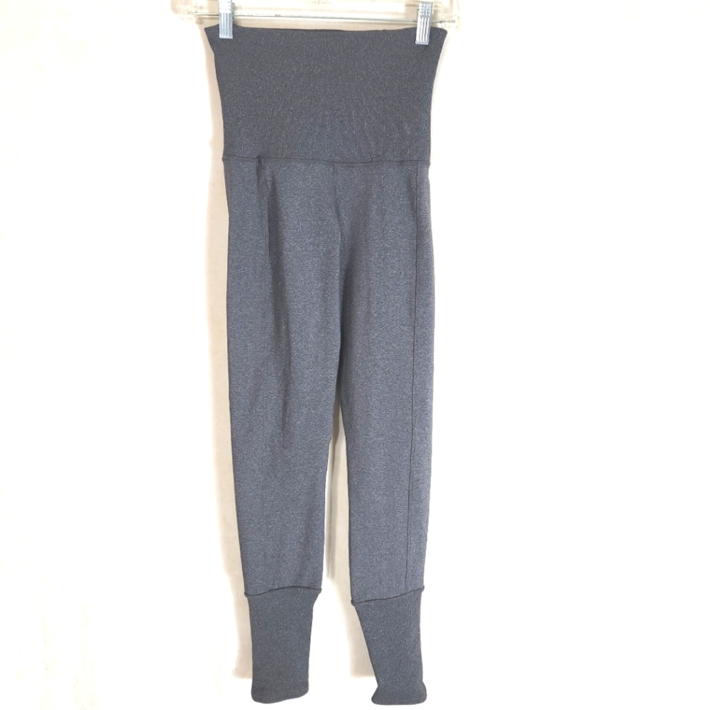 4/20 Karma women's gray full length high waist thick leggings size small
